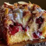 moist raspberry almond cream cheese coffee cake - featured image