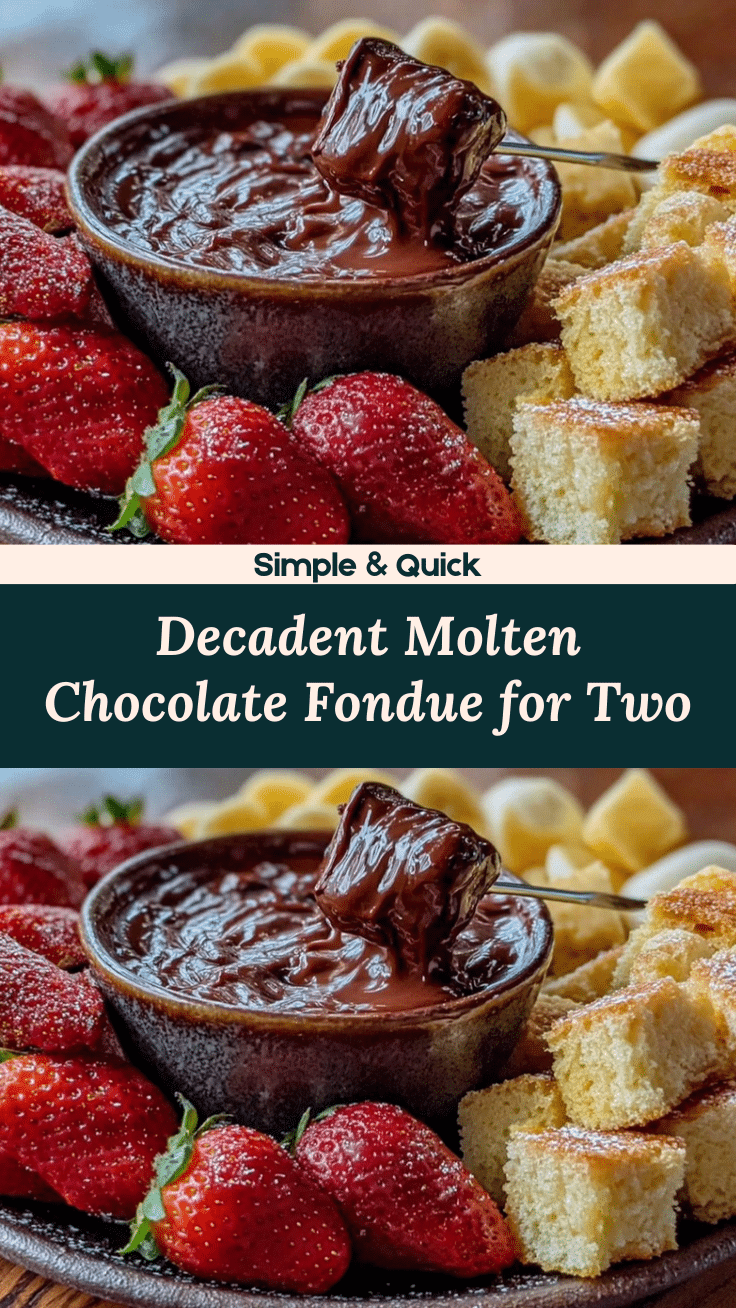 molten chocolate fondue for two recipe