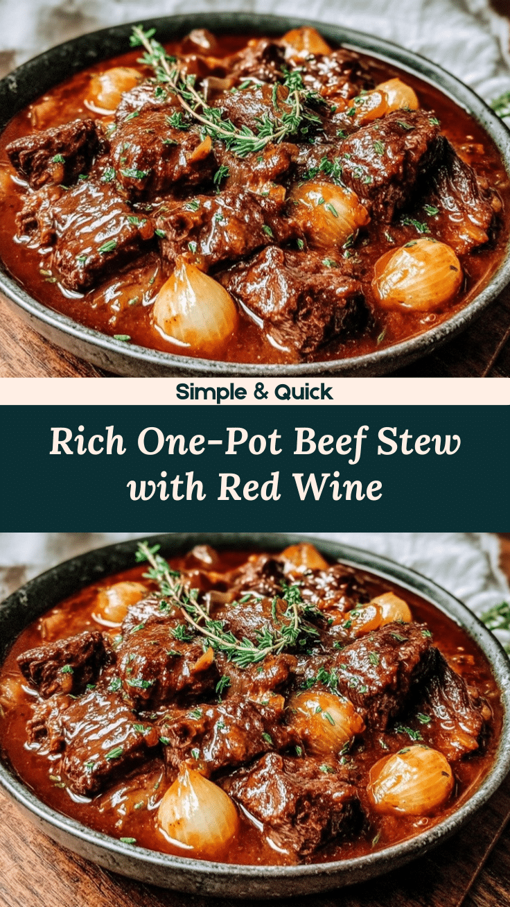 one-pot beef stew with red wine recipe