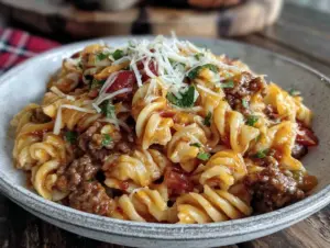 one-pot cheesy taco pasta - featured image