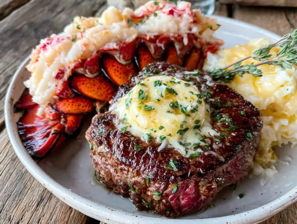 perfect surf and turf with garlic herb butter - featured image