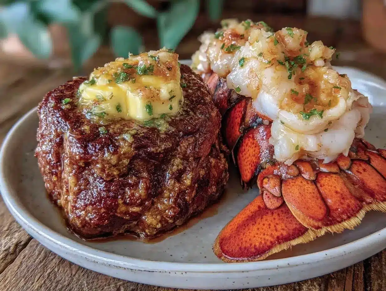 perfect surf and turf with garlic herb butter preparation steps