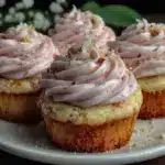 pink champagne cupcakes - featured image