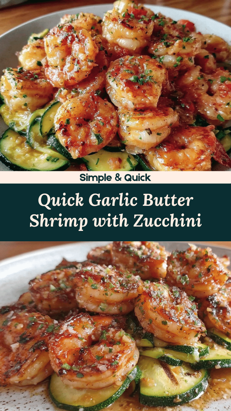 quick garlic butter shrimp with zucchini recipe
