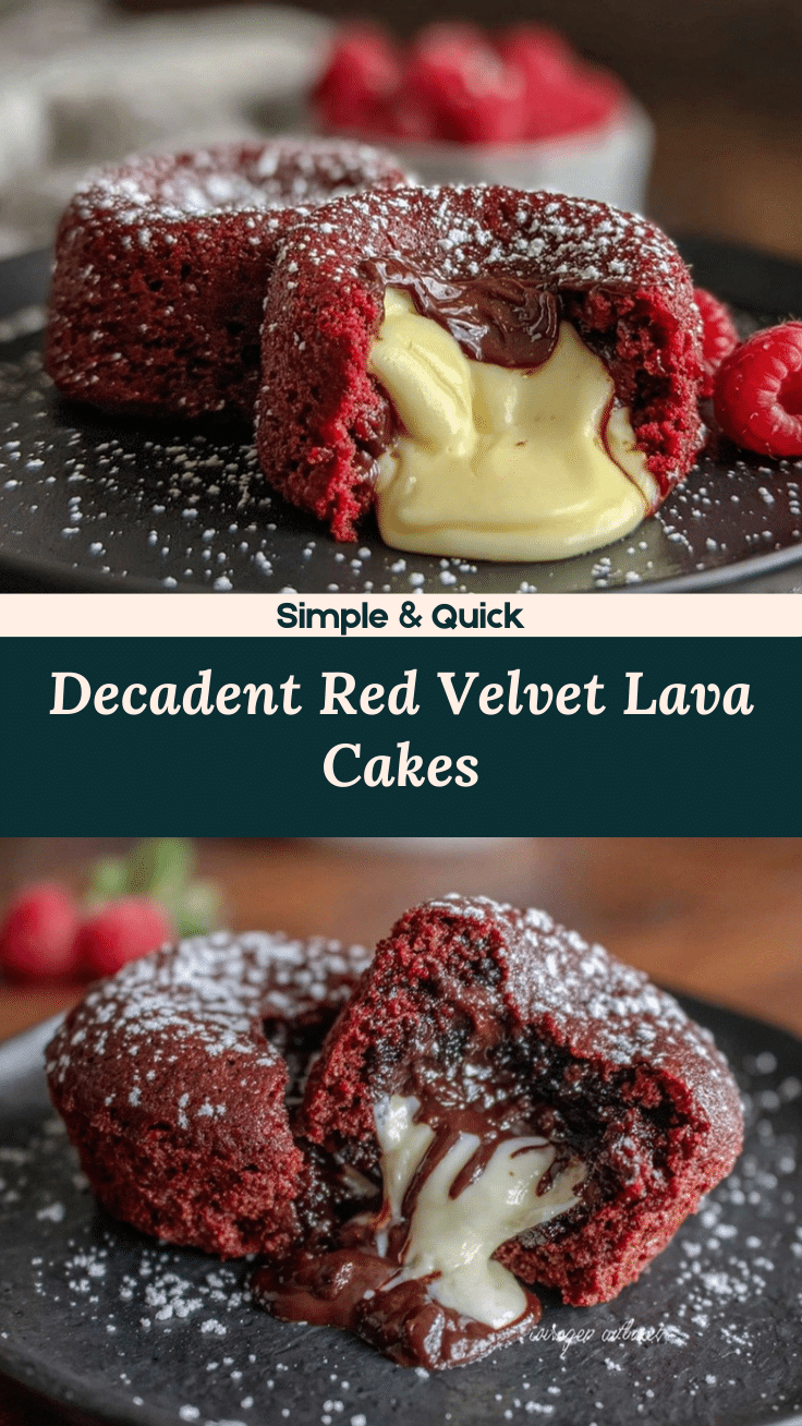 red velvet chocolate lava cakes recipe