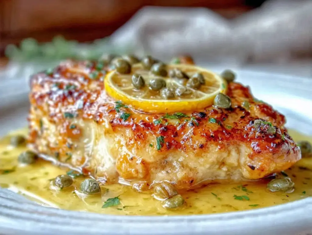 savory lemon butter chicken with capers - featured image