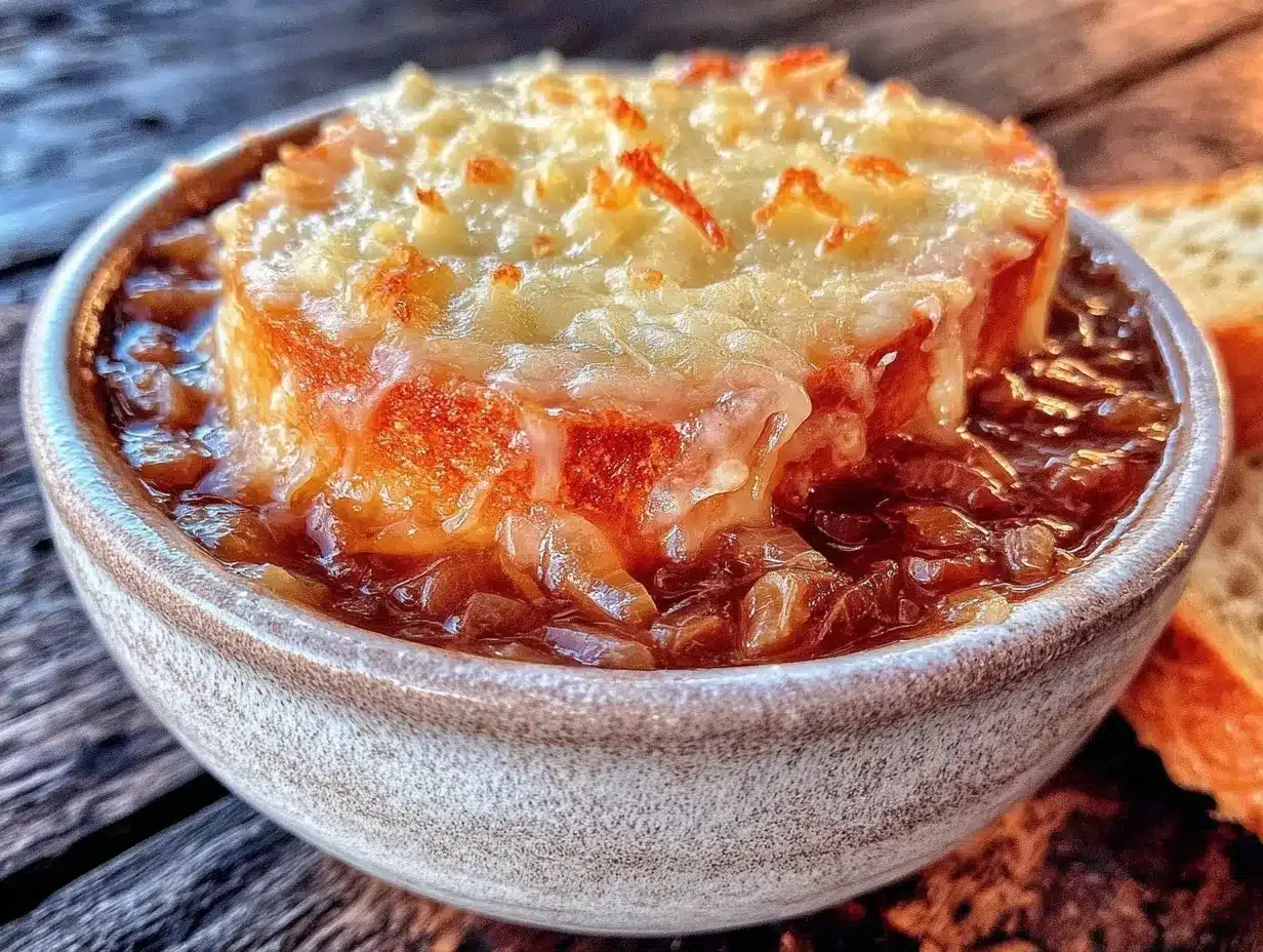 slow cooker French onion soup preparation steps