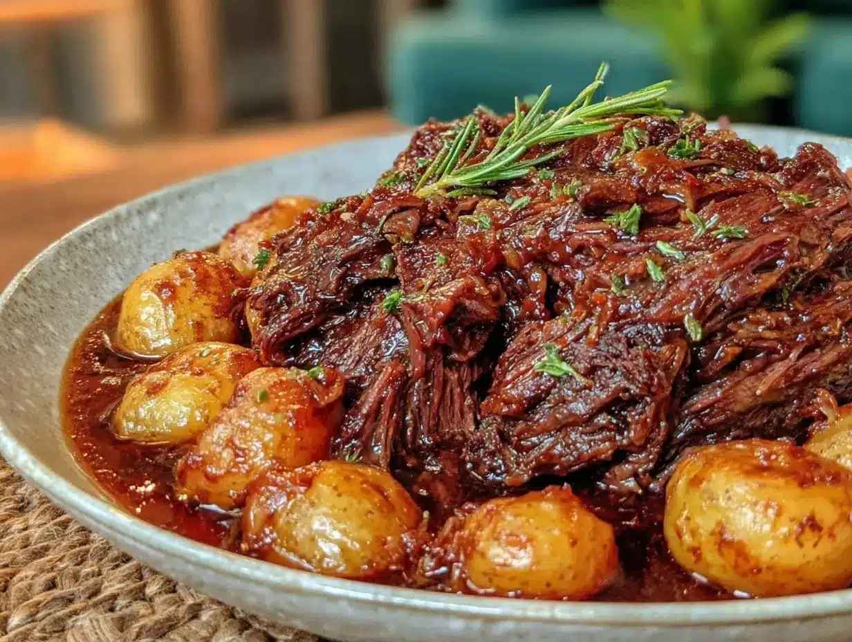 slow cooker pot roast preparation steps