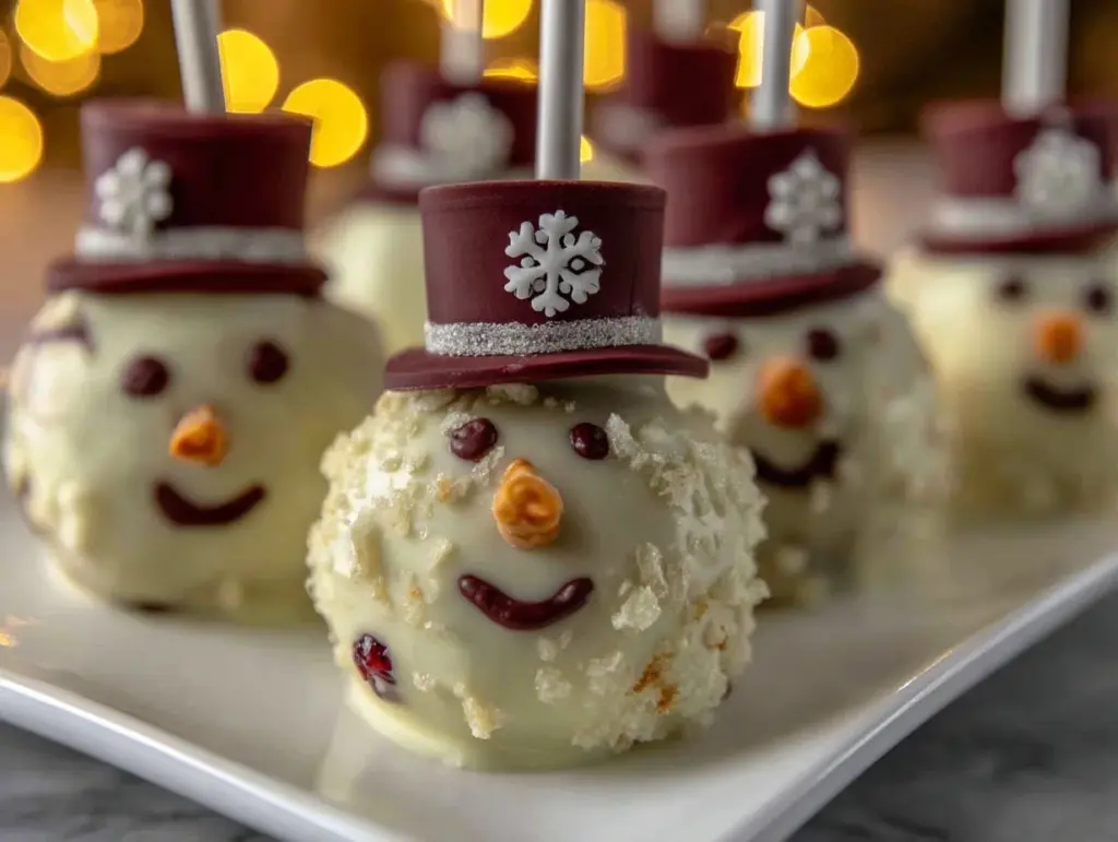 snowman cake pops - featured image
