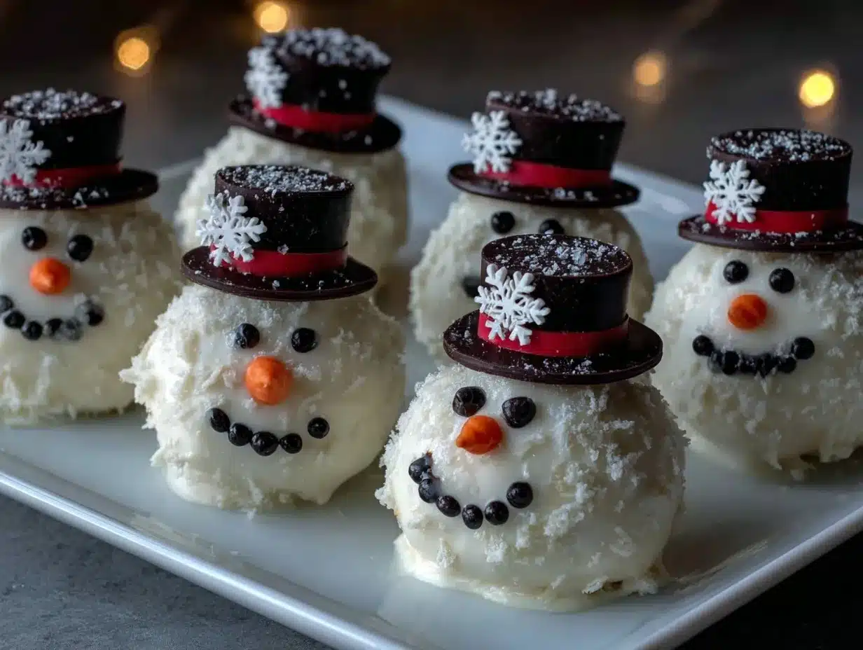 snowman cake pops preparation steps