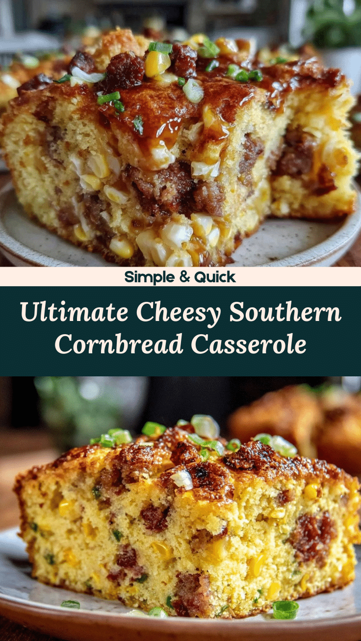 Southern loaded cornbread casserole recipe