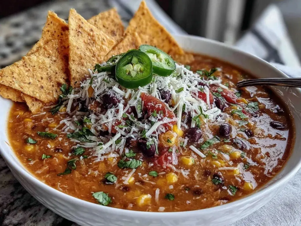 southwest lentil tortilla soup - featured image