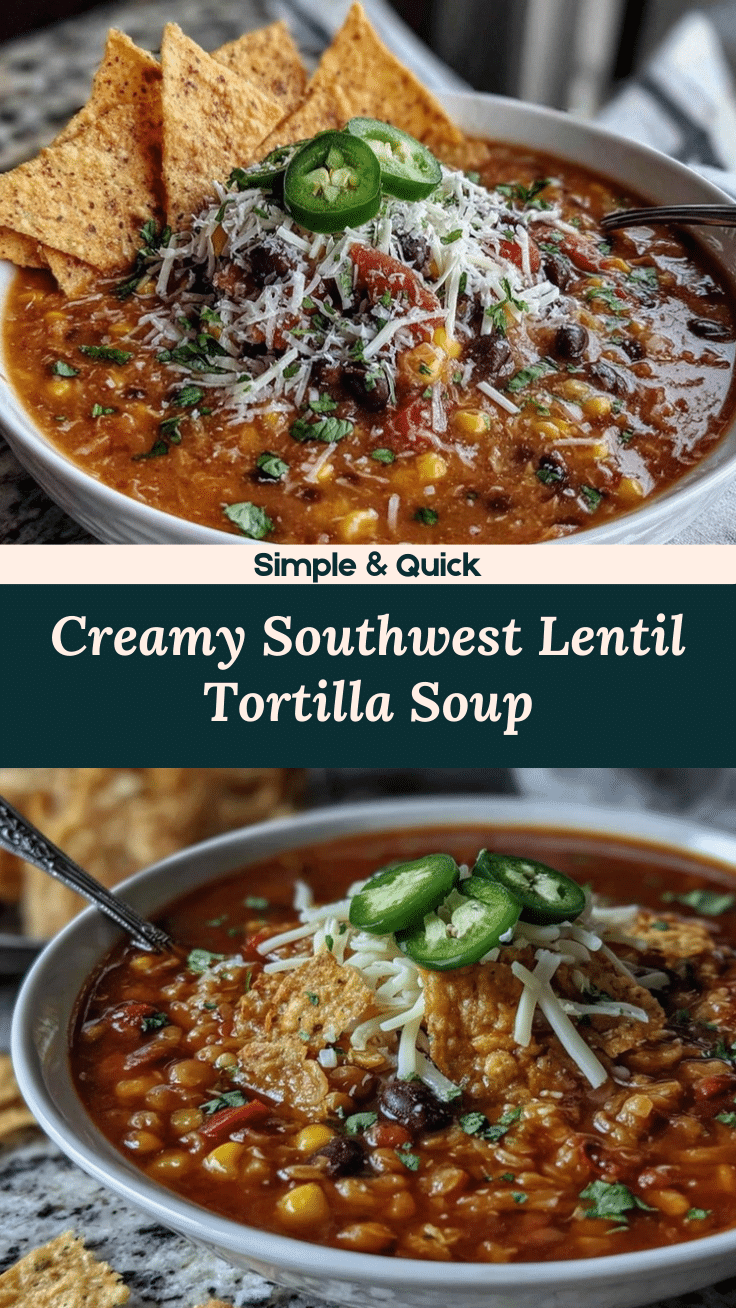 southwest lentil tortilla soup recipe