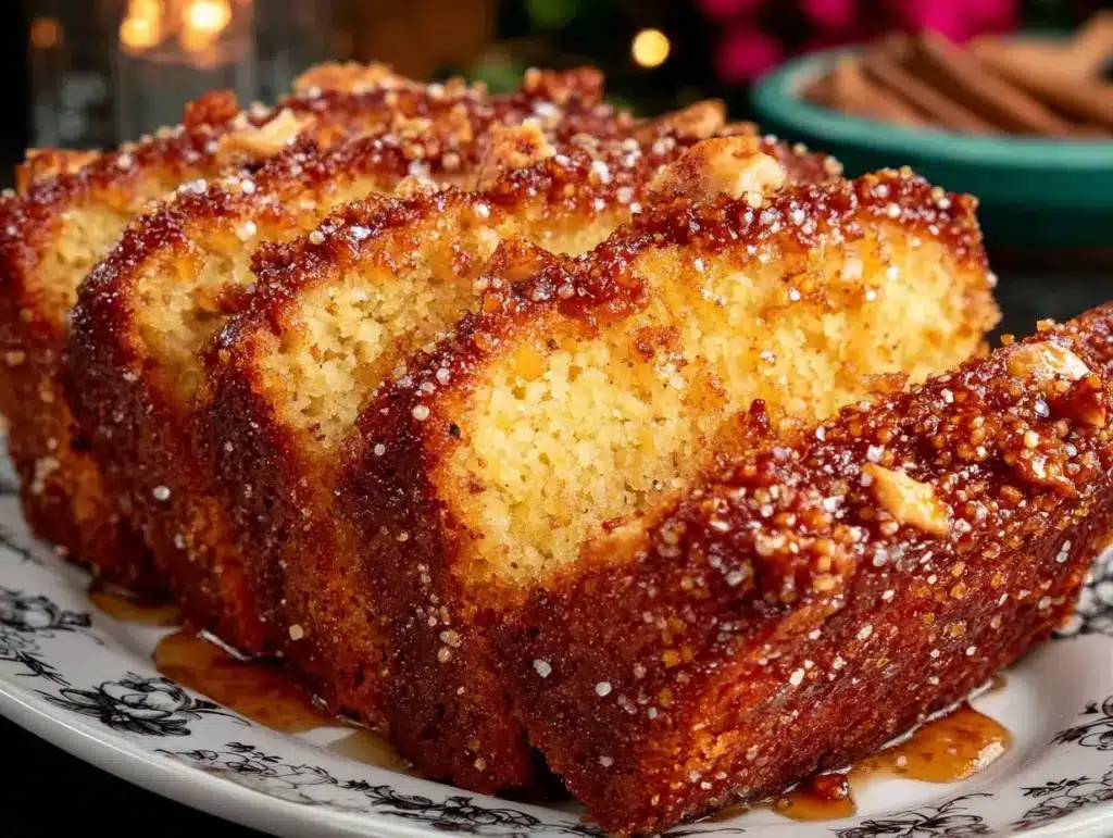 spiced apple cider donut loaf - featured image