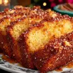 spiced apple cider donut loaf - featured image