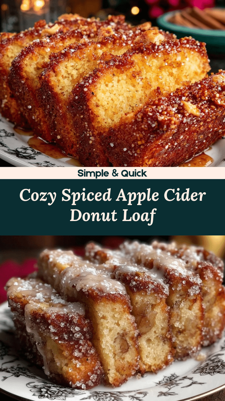 spiced apple cider donut loaf recipe