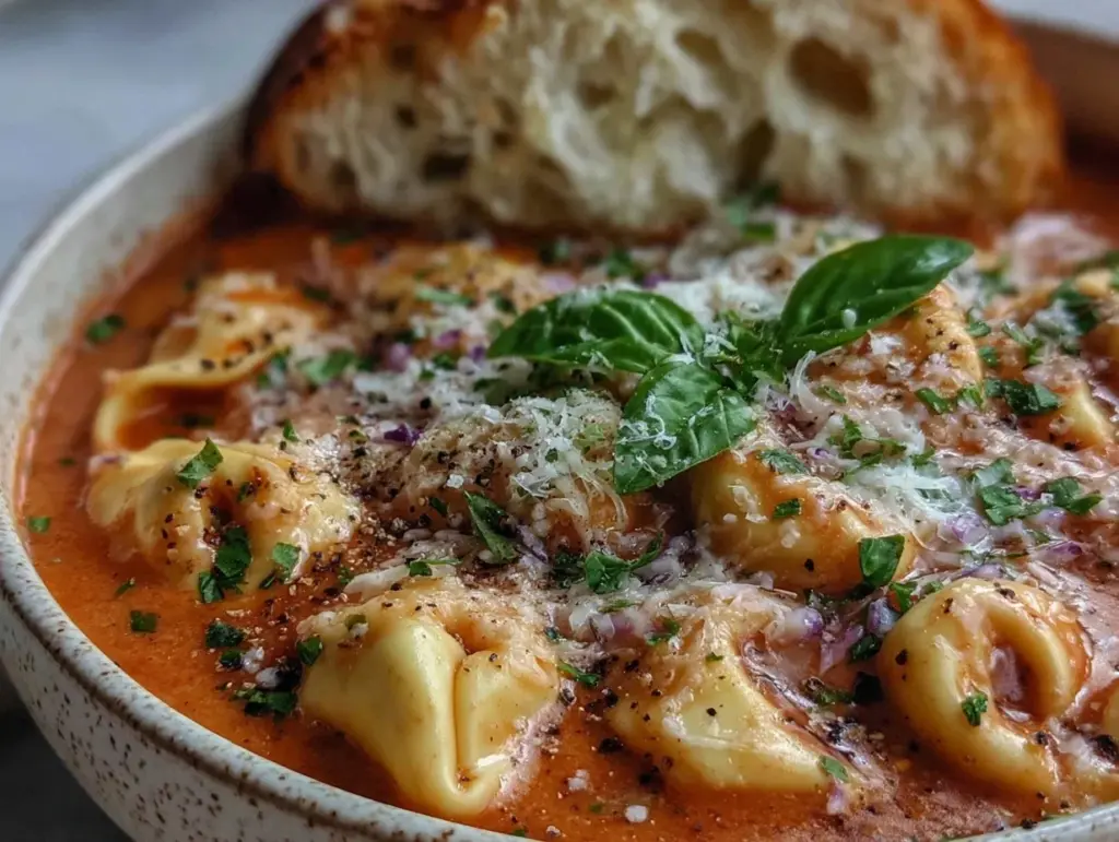 tomato tortellini soup - featured image