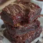 triple chocolate fudge brownies - featured image
