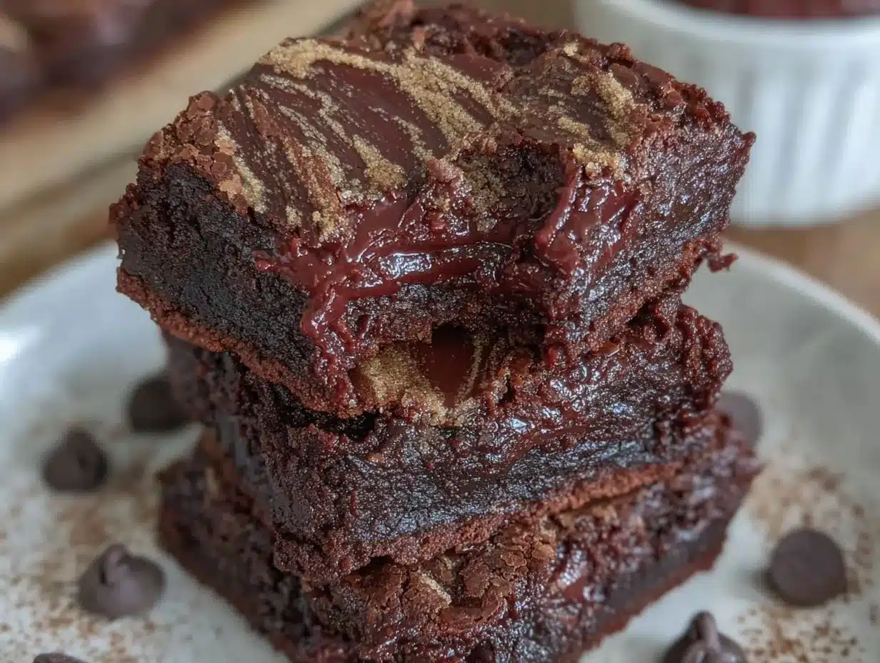 triple chocolate fudge brownies preparation steps
