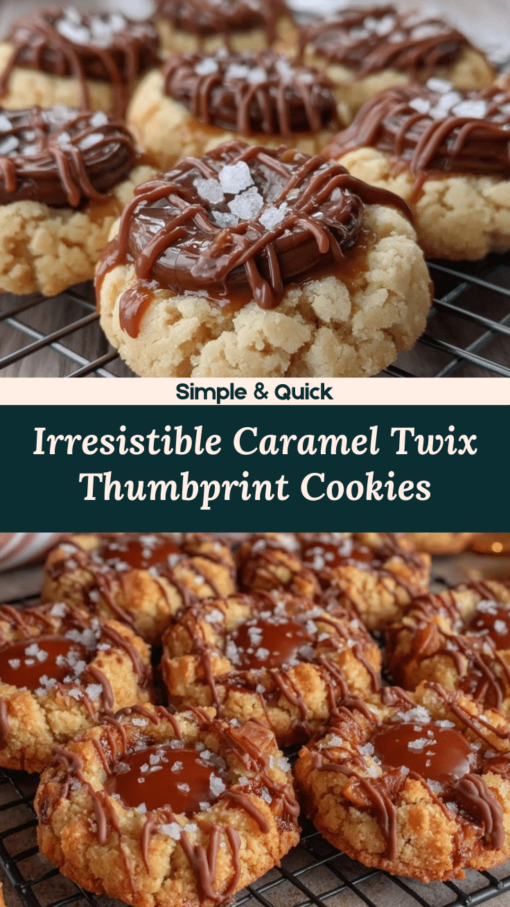 Twix Thumbprint Cookies recipe