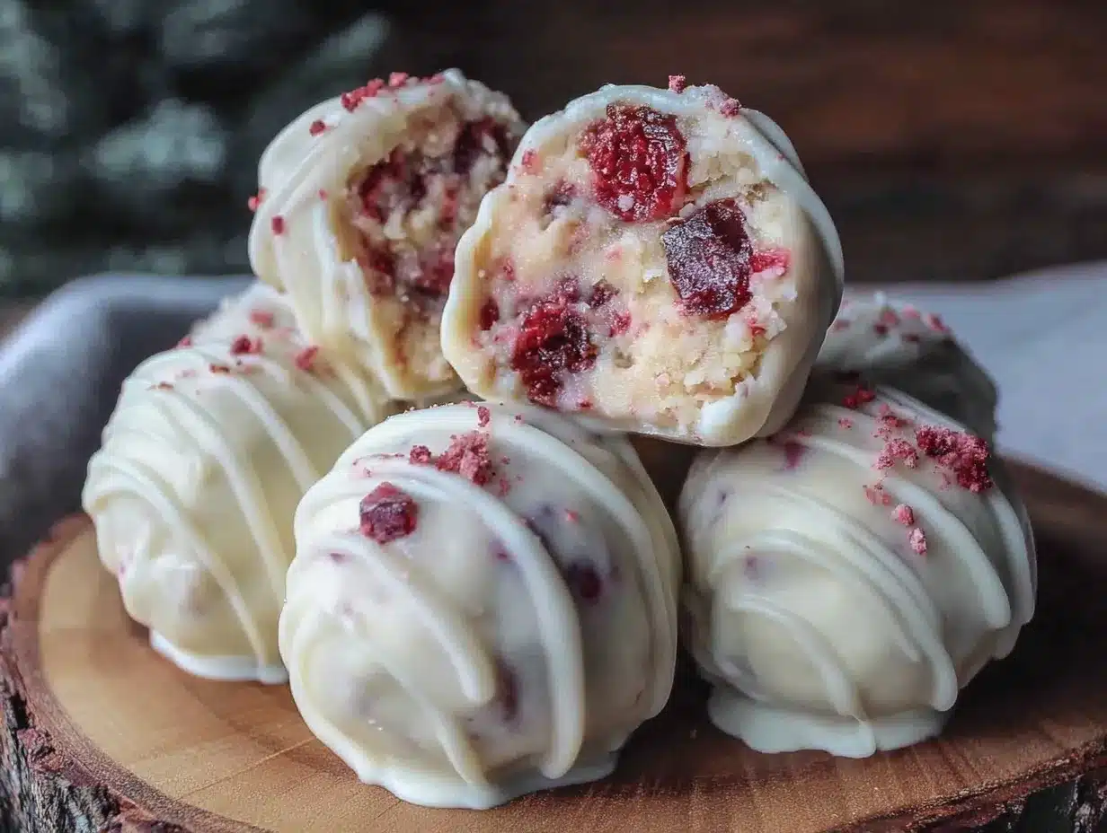 white chocolate raspberry truffles preparation steps