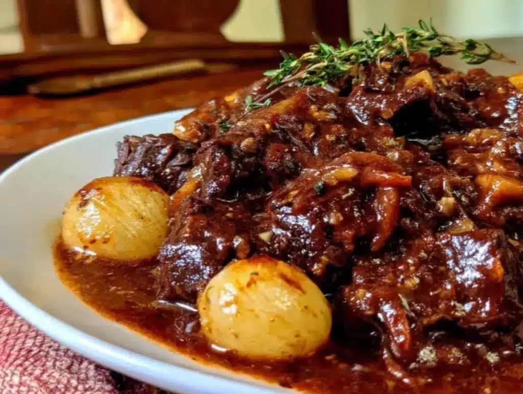 classic Boeuf Bourguignon stew - featured image