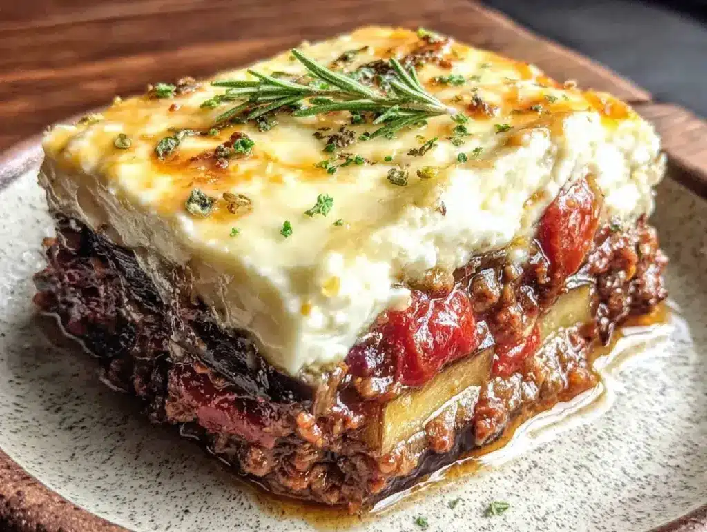 classic Greek moussaka recipe - featured image