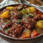 cozy crockpot beef stew - featured image