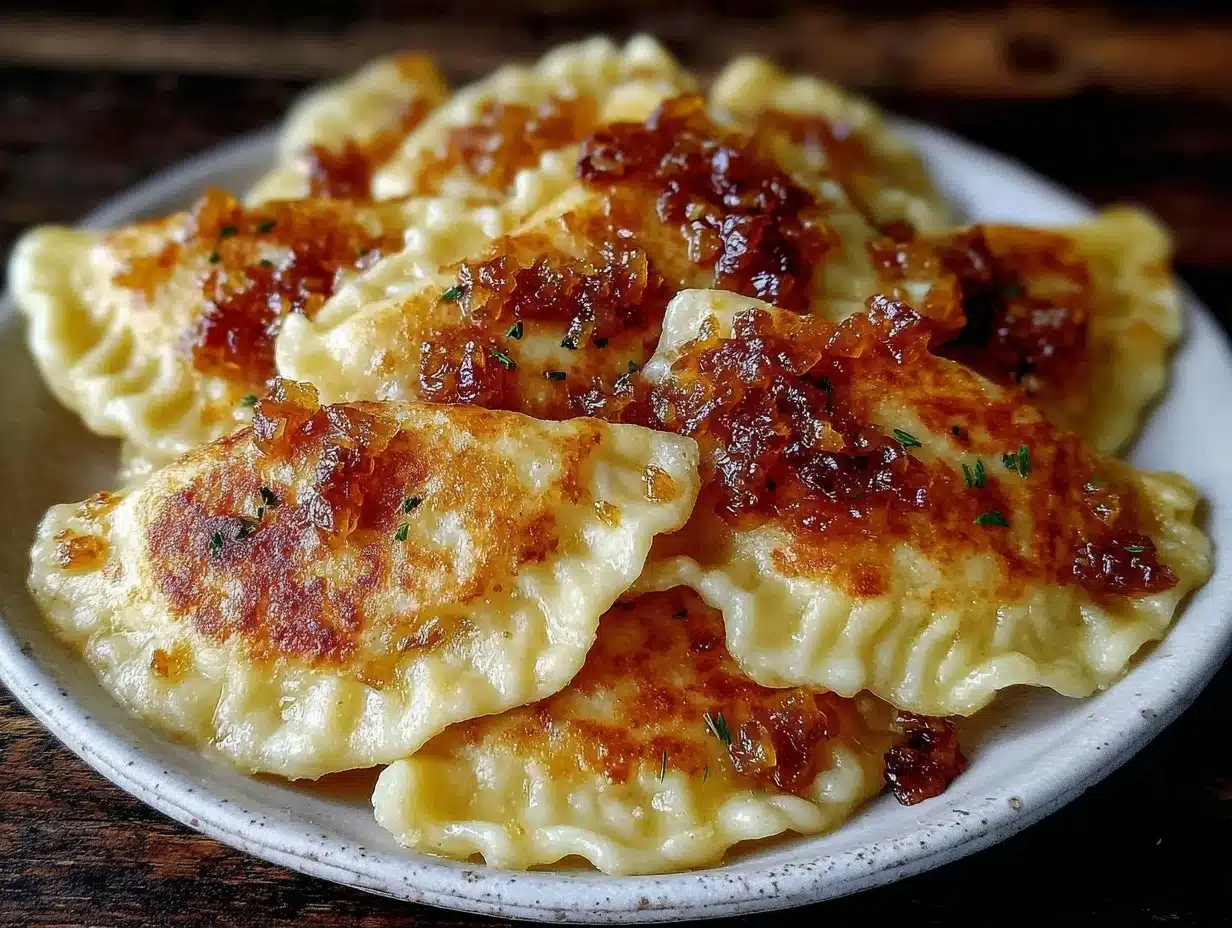 cozy pierogi with potato and cheese filling - featured image
