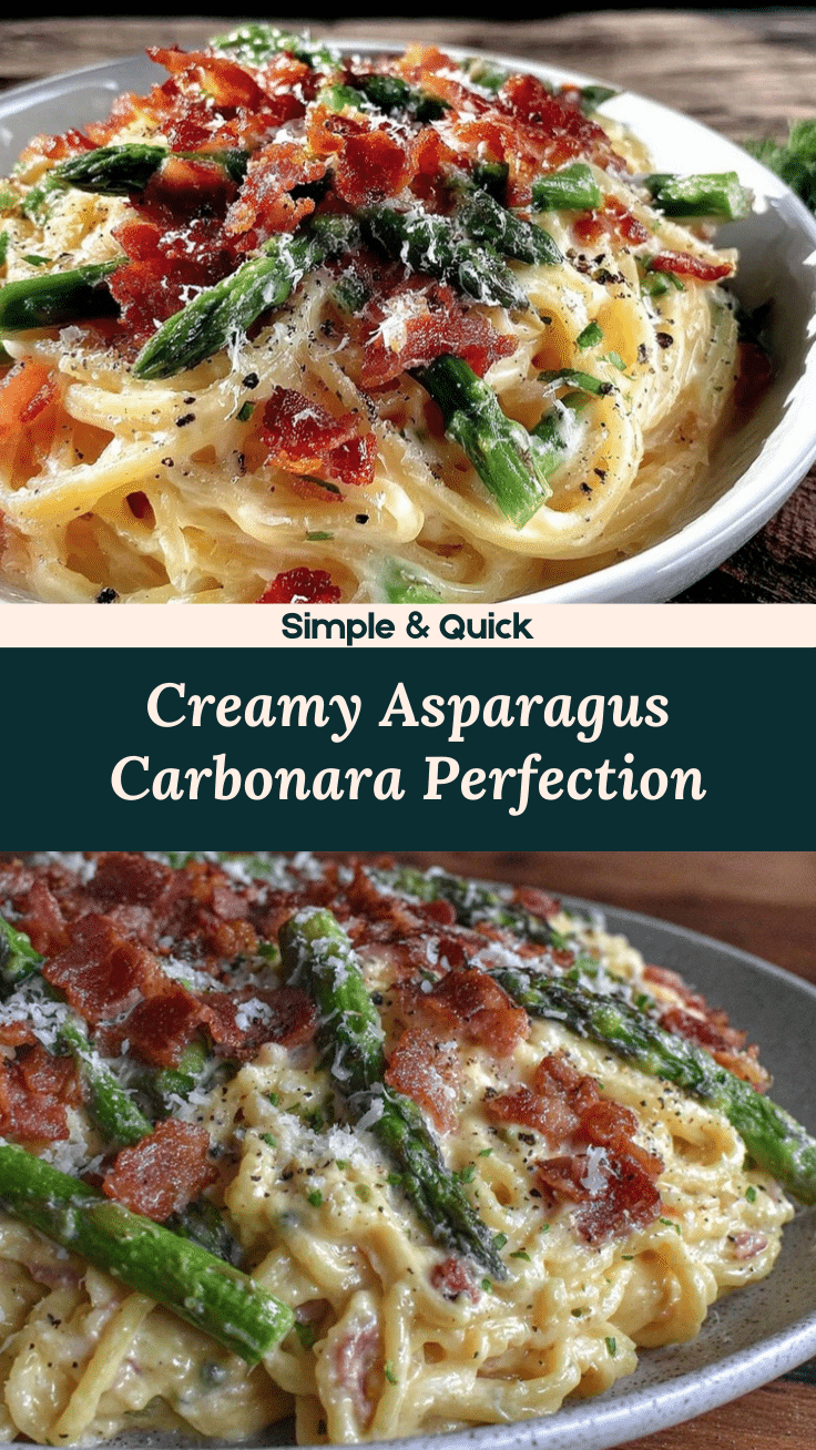 creamy asparagus carbonara recipe