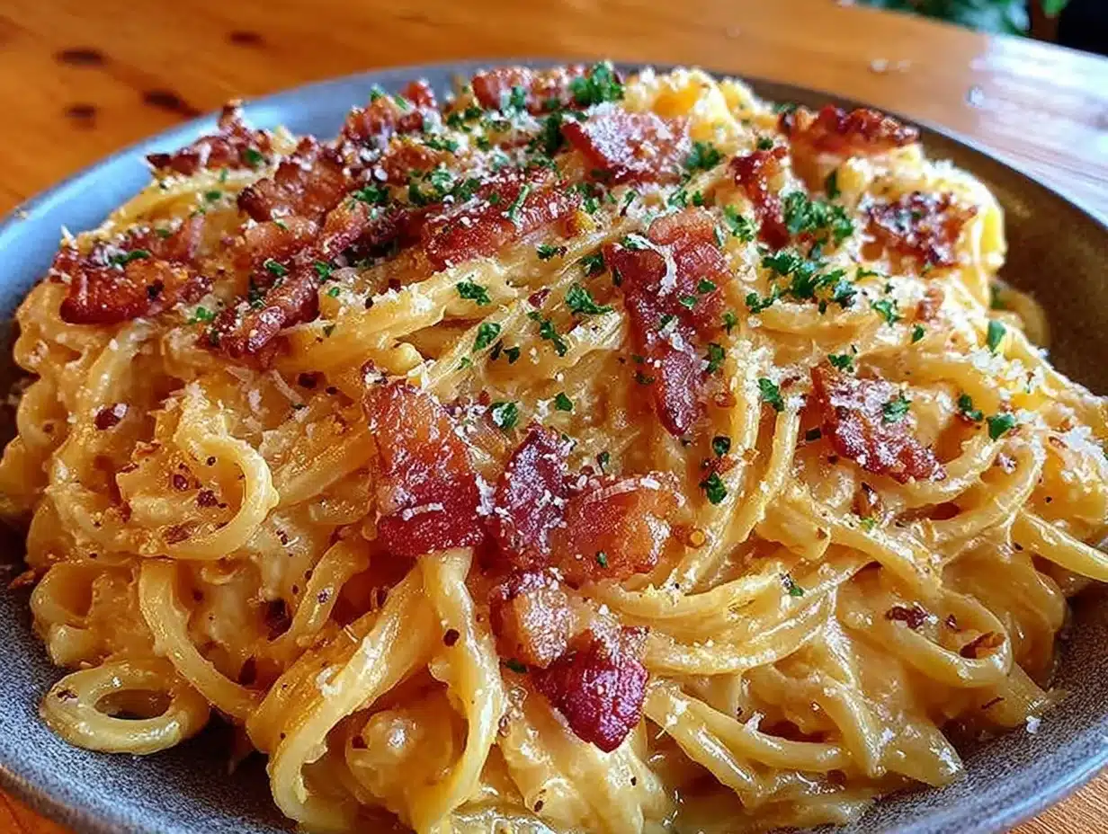 creamy carbonara recipe - featured image