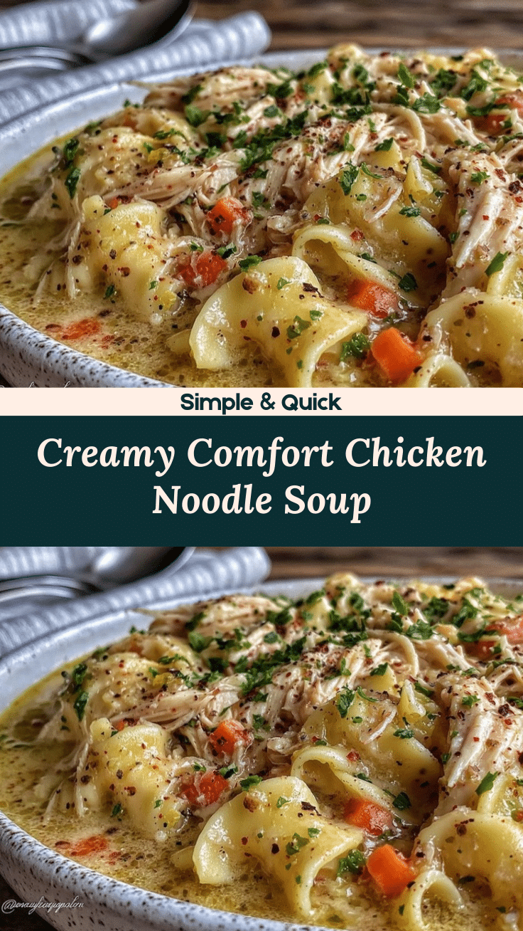 creamy chicken noodle soup recipe