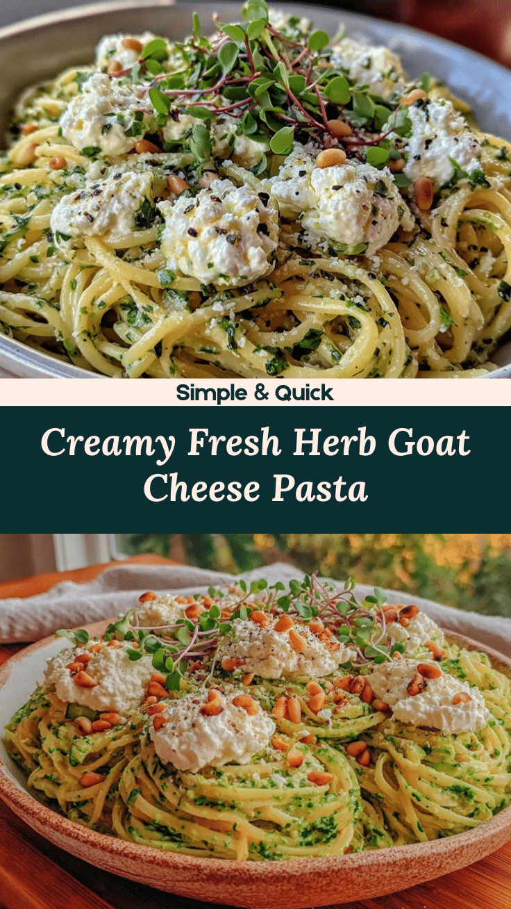 creamy fresh herb pasta with goat cheese recipe