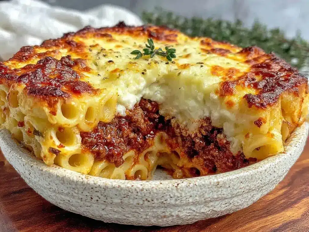 creamy greek pastitsio - featured image
