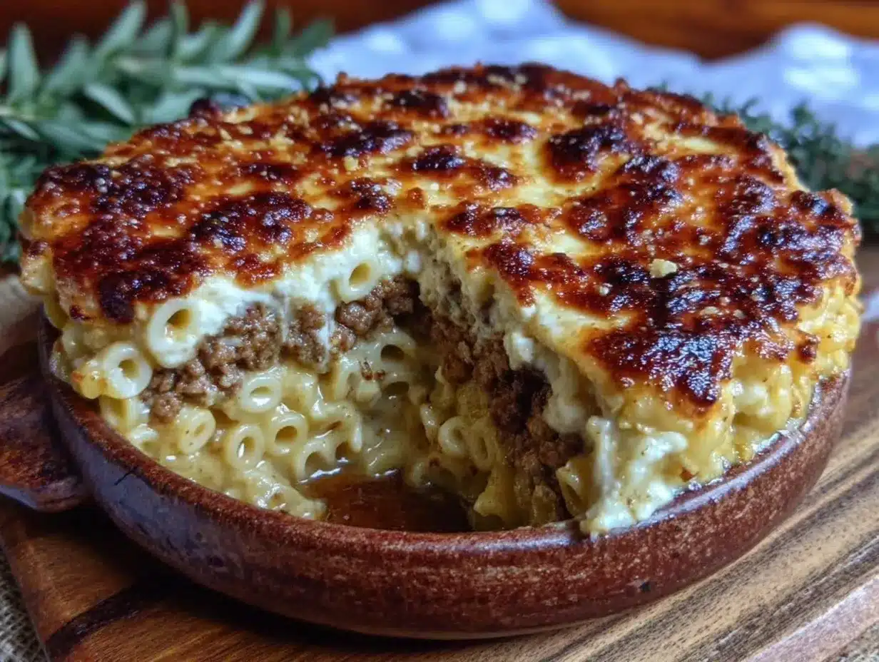 creamy greek pastitsio preparation steps