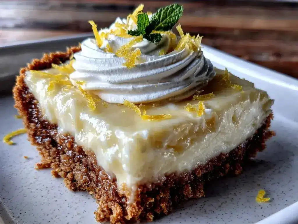 creamy lemon icebox pie - featured image