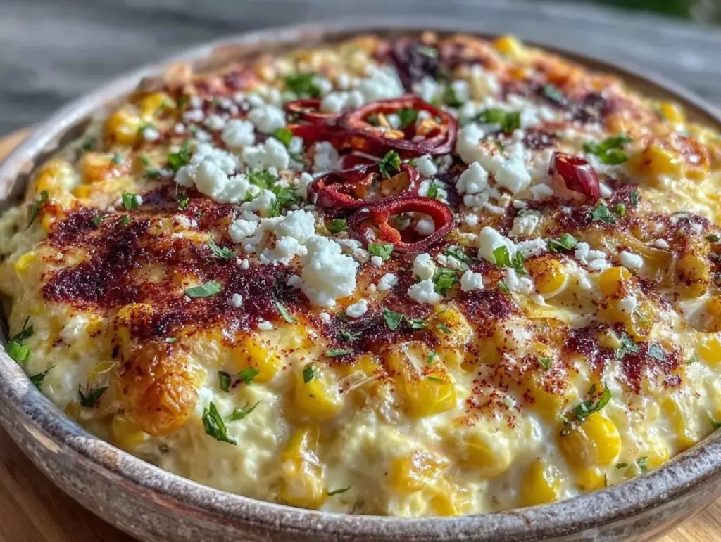 creamy mexican street corn dip - featured image