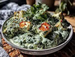 creamy palak paneer - featured image