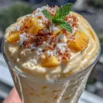 creamy pineapple whip smoothie - featured image
