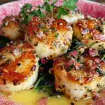 creamy tuscan butter scallops - featured image