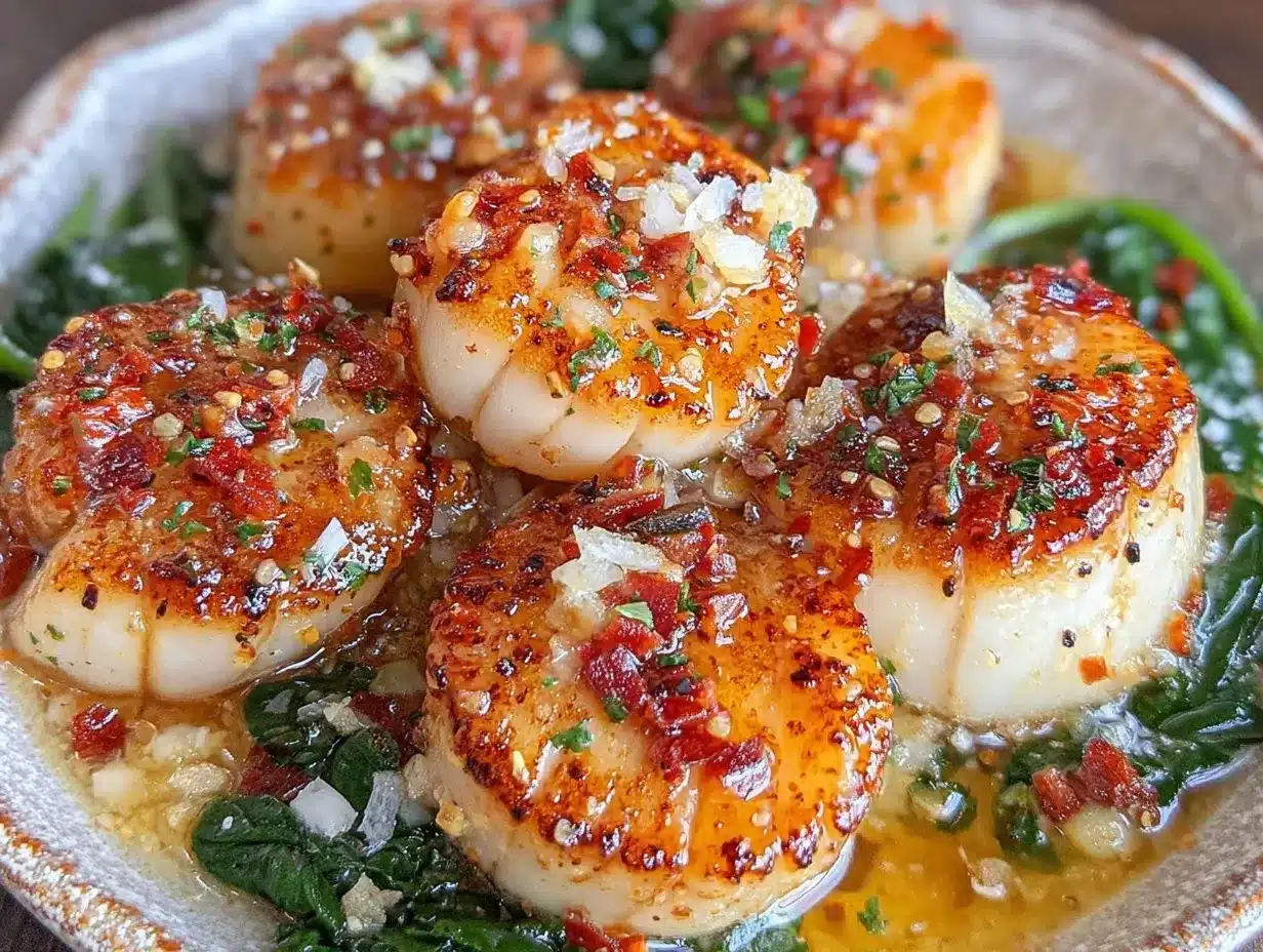 creamy tuscan butter scallops preparation steps