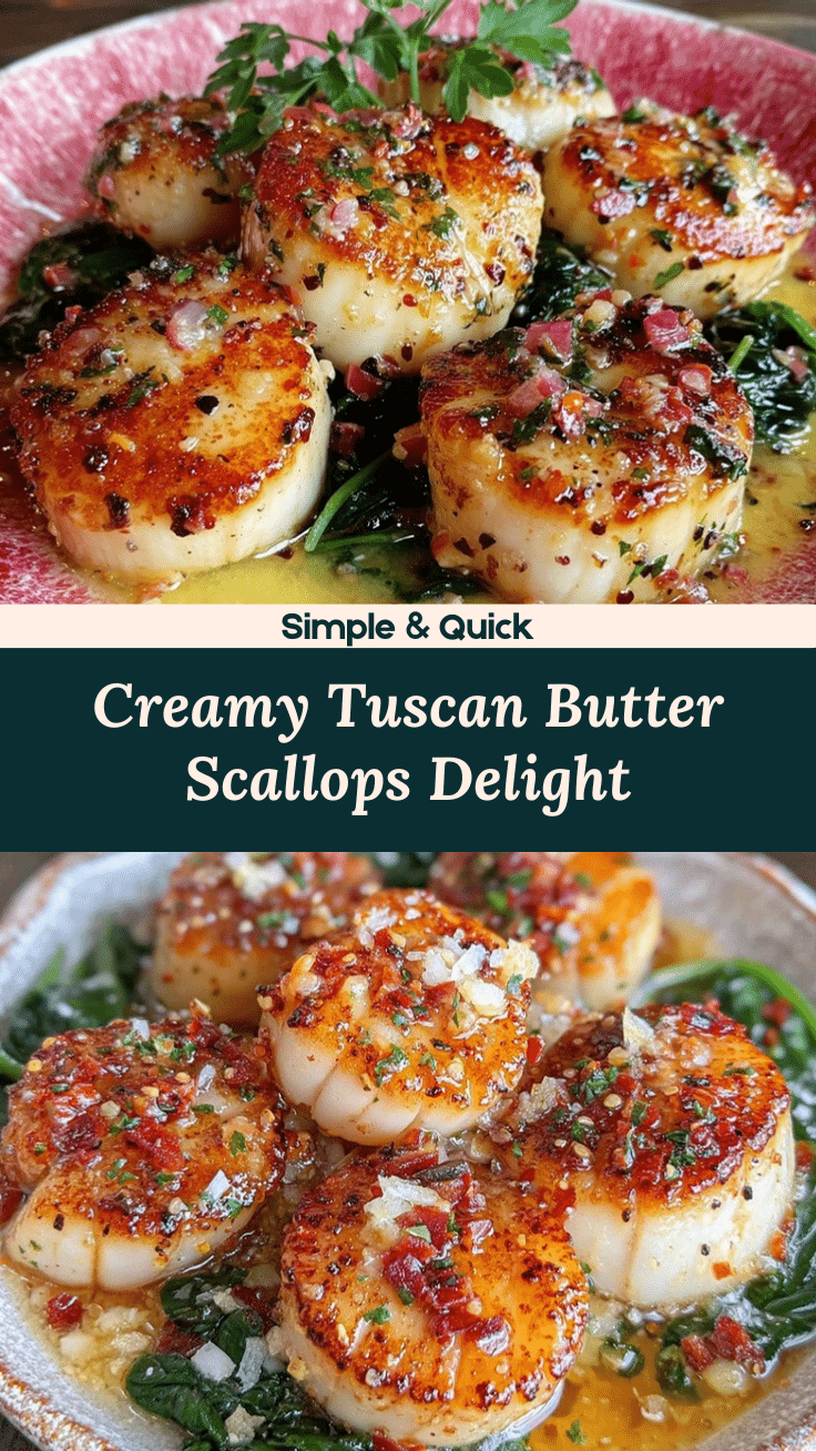 creamy tuscan butter scallops recipe