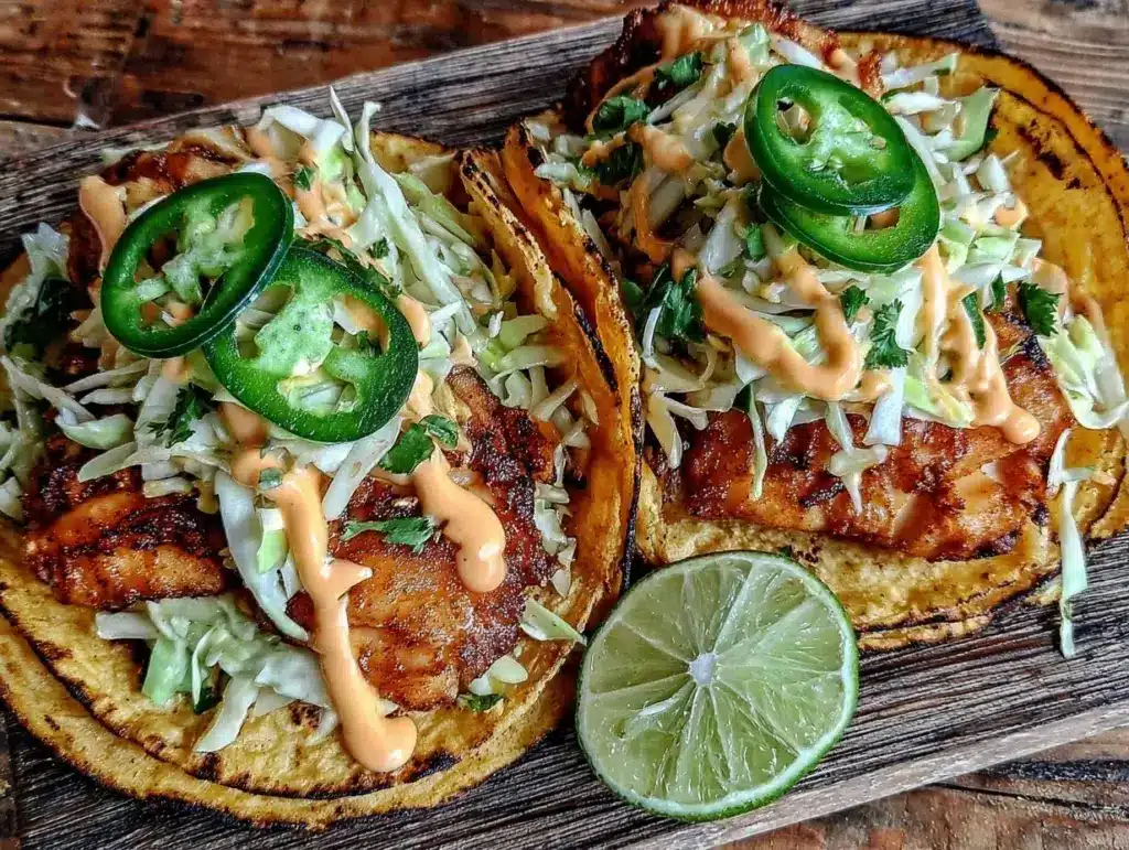 crispy baja fish tacos - featured image