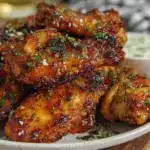 crispy baked buffalo chicken wings - featured image