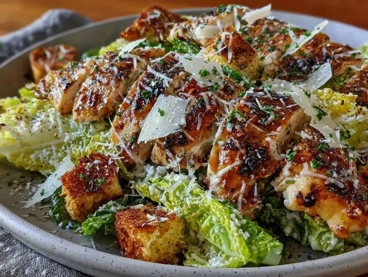crispy chicken caesar salad preparation steps
