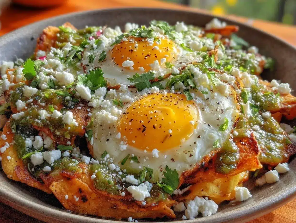 crispy Mexican chilaquiles preparation steps