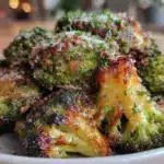 crispy parmesan roasted broccoli - featured image
