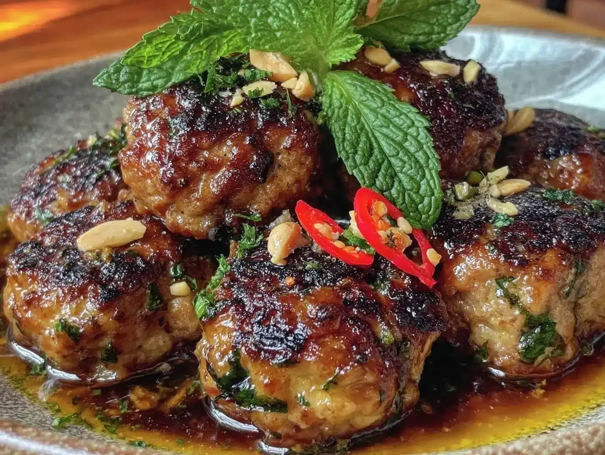 crispy vietnamese lemongrass chicken meatballs preparation steps