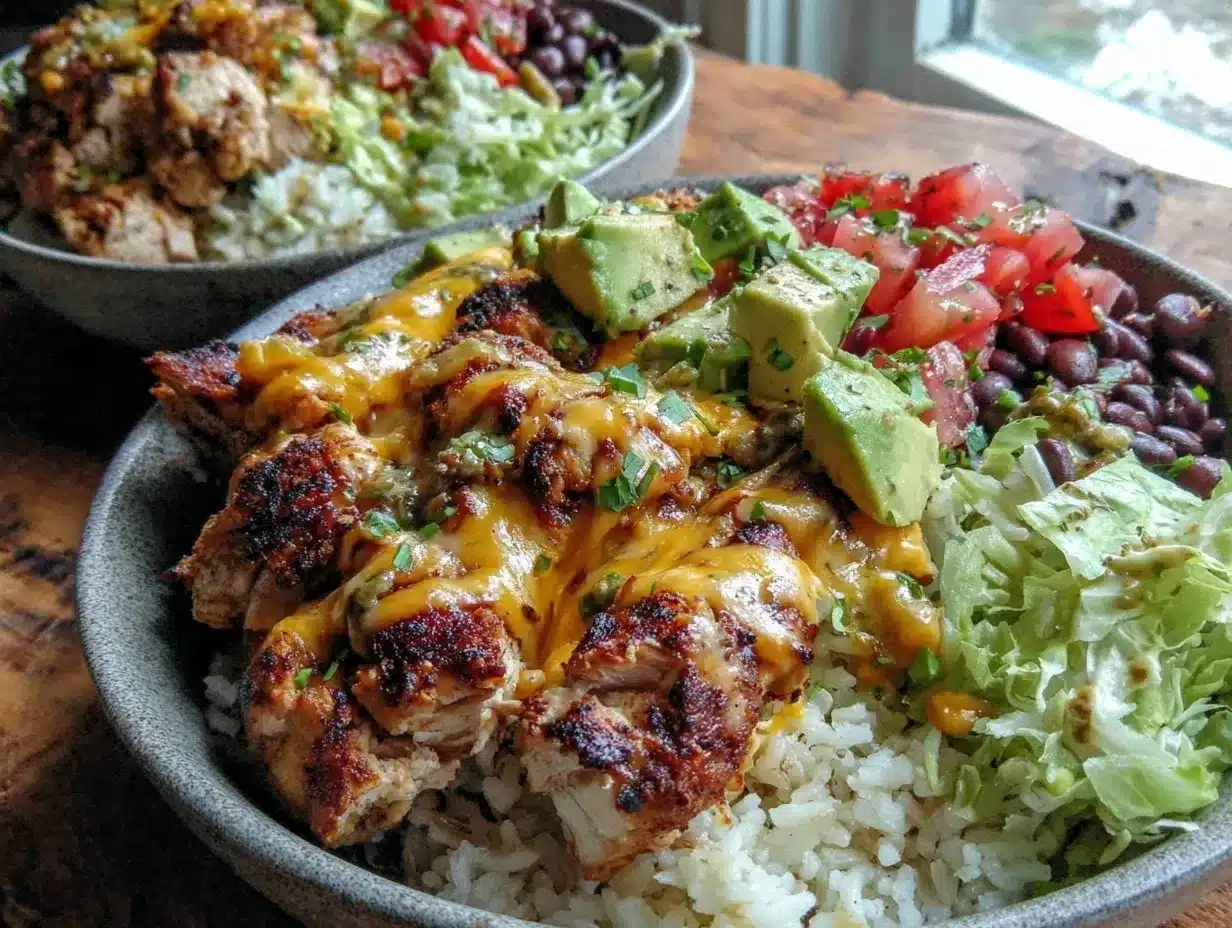 Easy Chipotle Chicken Burrito Bowls preparation steps