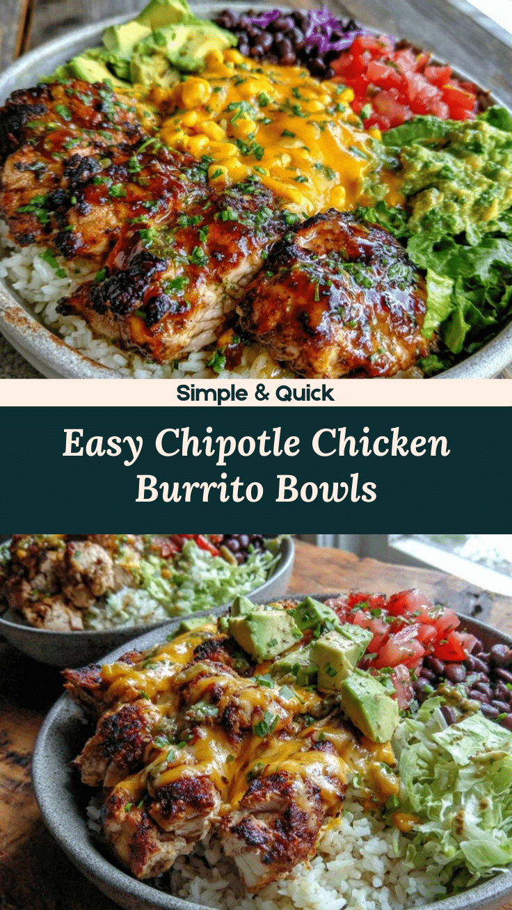 Easy Chipotle Chicken Burrito Bowls recipe